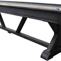 Brazos River Weathered Black Pro-Style Shuffleboard Table 12', 14', 16'
