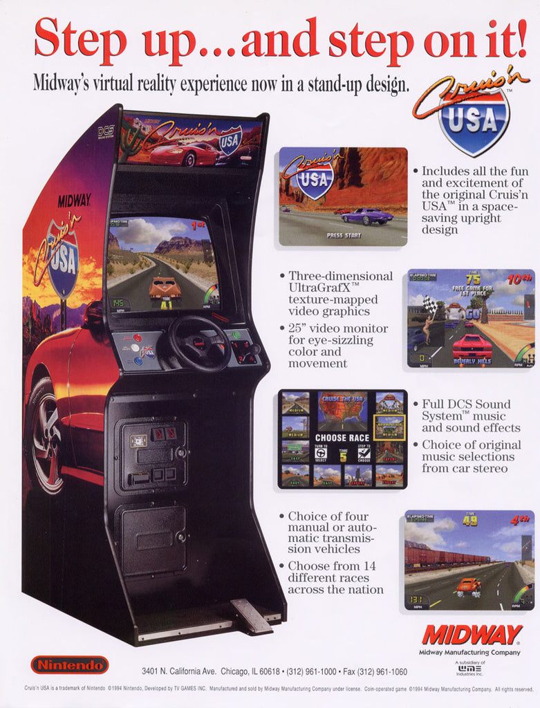 Cruis'n USA Arcade Driving Game