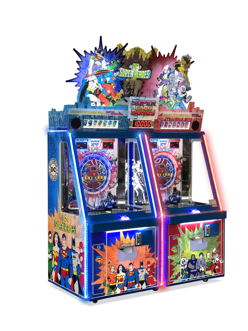 dc coin pusher rare card DC Super Heroes 2 Player Coin Pusher Game