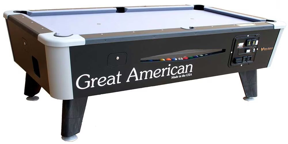 Black Diamond Coin Operated 8' 12V DC Pool Table