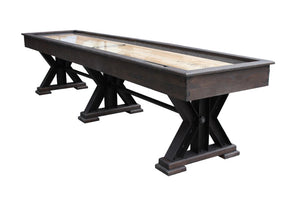 The Weathered In Black Oak Shuffleboard Table 12', 14', 16', 18, 20' 22'