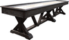 Brazos River Weathered Black Pro-Style 14' Shuffleboard Table