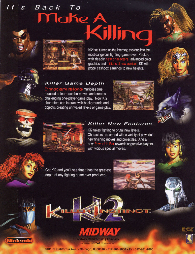 Killer Instinct 2 Arcade Fighting Game | M&P Amusement