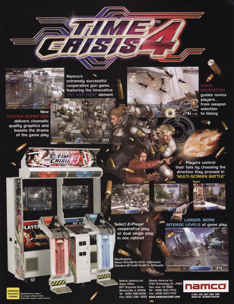 Time Crisis 4 Twin Arcade Shooting Game MandP Amusement
