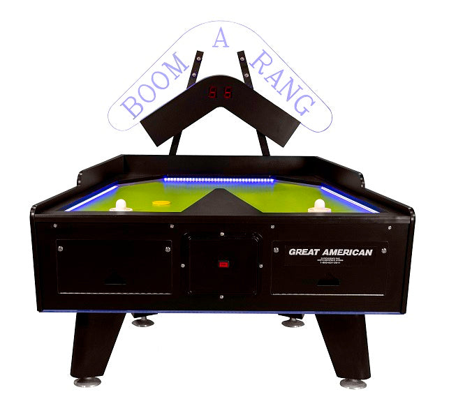Boom-A-Rang Air Hockey Table With Overhead